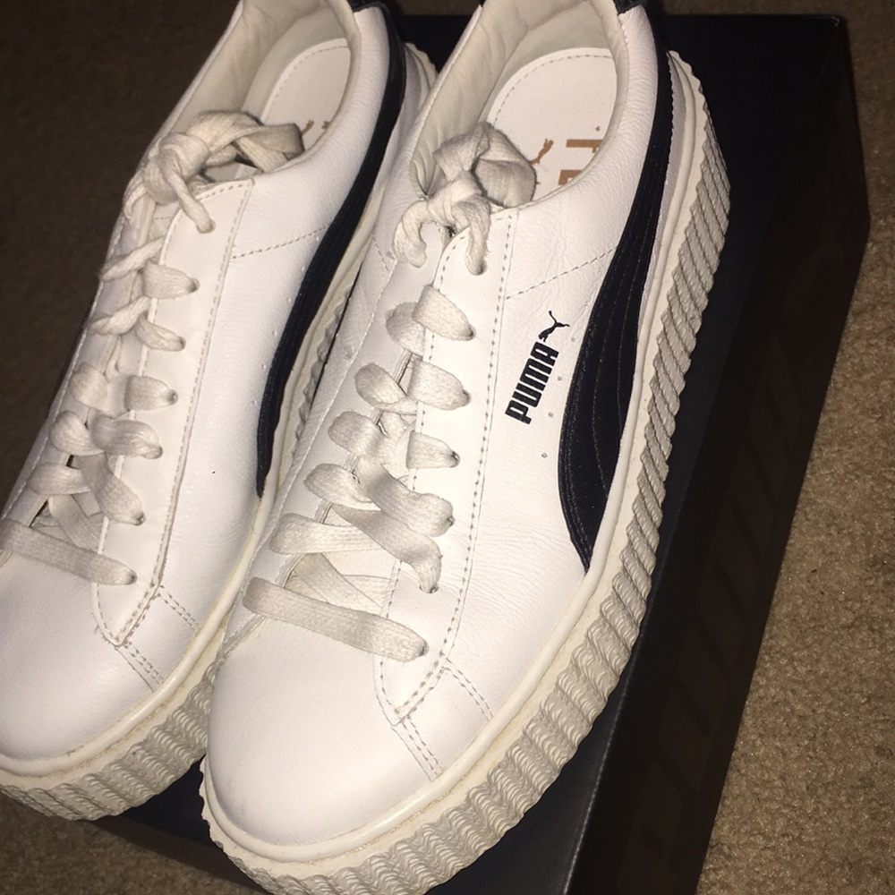 Fenty puma black and white shoes